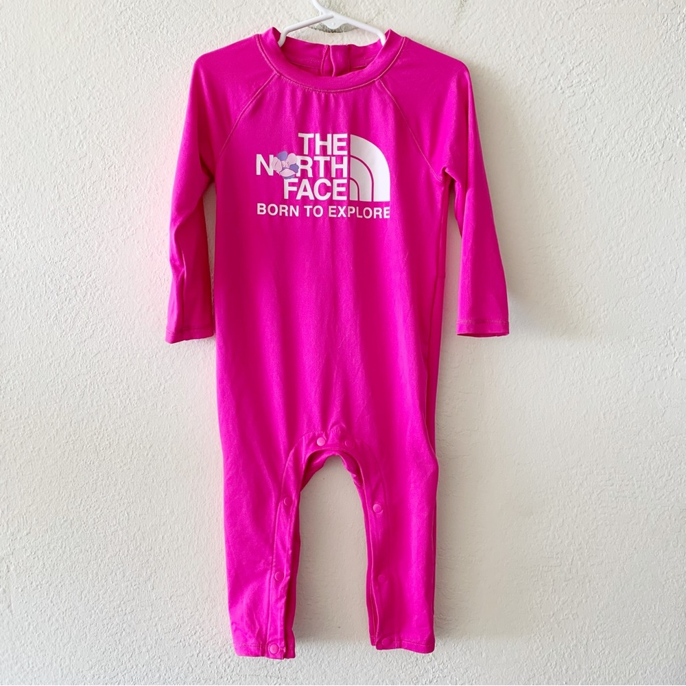 The North Face UPF 40 Hot Pink Sun Swim Water Infant Girls' One Piece 12-18M